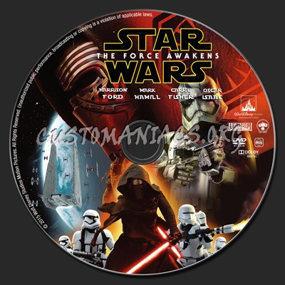 Star Wars: The Force Awakens (Episode VII) dvd label