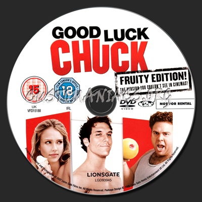 Good Luck Chuck: Fruity Edition dvd label