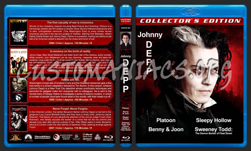 Johnny Depp Collection blu-ray cover