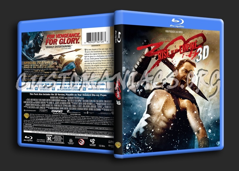 300 Rise of an Empire 3D blu-ray cover