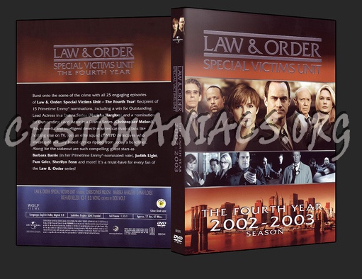 Law and Order - Special Victims Unit dvd cover