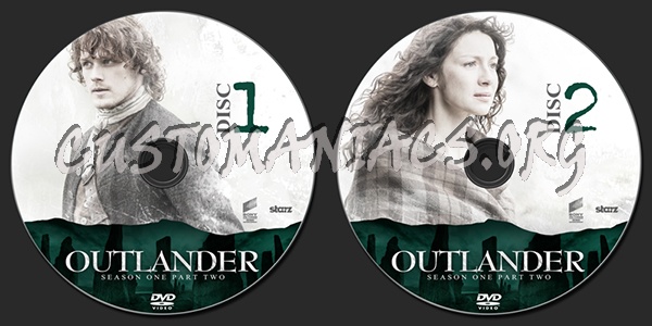 Outlander Season One Part Two dvd label
