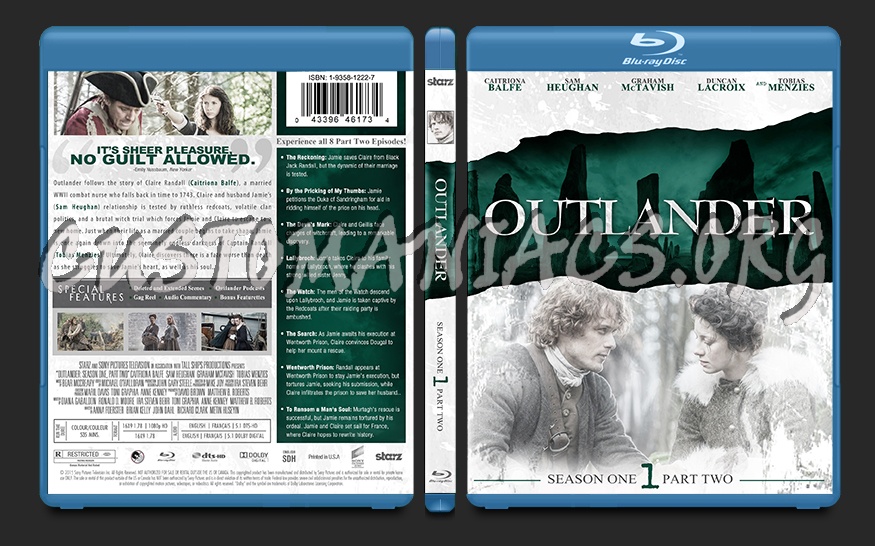 Outlander Season One Part Two blu-ray cover