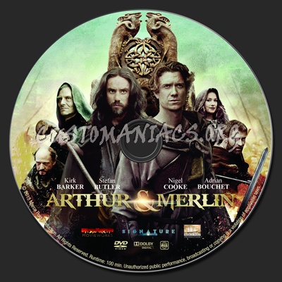 Arthur & Merlin dvd label