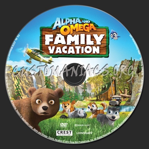 Alpha and Omega Family Vacation dvd label