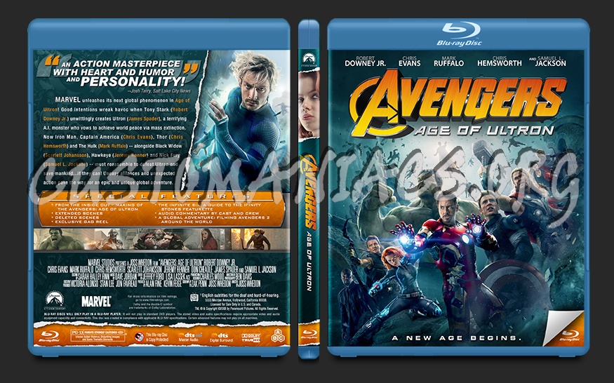Avengers: Age of Ultron blu-ray cover