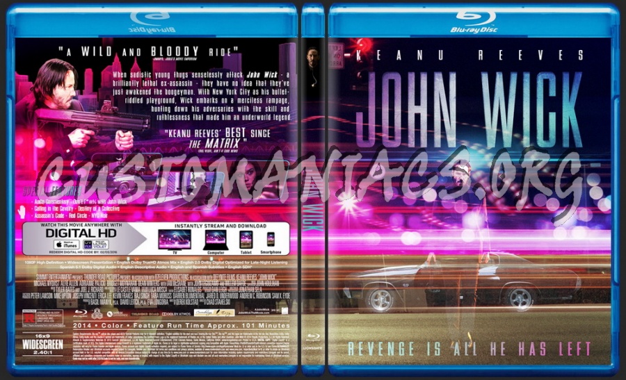 John Wick blu-ray cover
