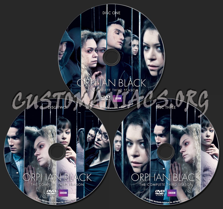 Orphan Black Season 3 dvd label