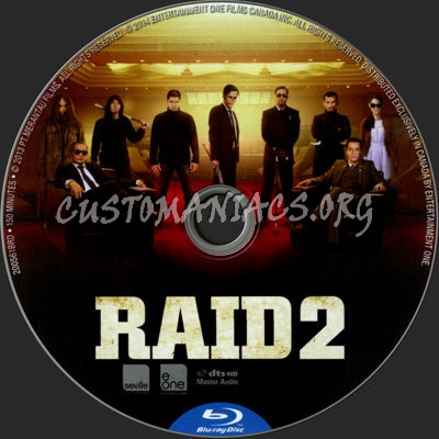 Raid 2 blu-ray label
