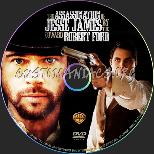 The Assassination of Jesse James by the Coward Robert Ford dvd label