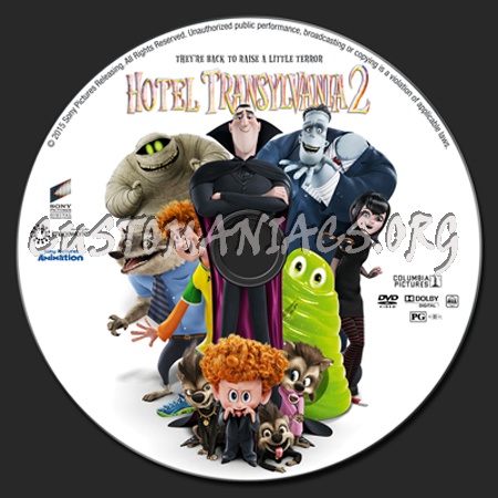 Hotel Transylvania 2 dvd label