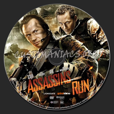 Assassins Run dvd label