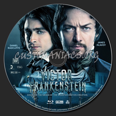 Victor Frankenstein blu-ray label