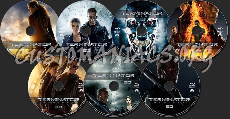 Terminator Genisys (3D) blu-ray label
