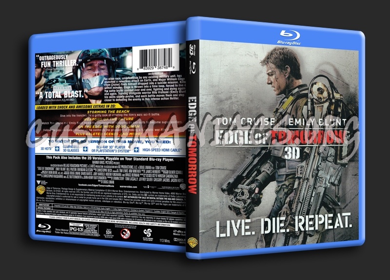 Edge of Tomorrow 3D blu-ray cover