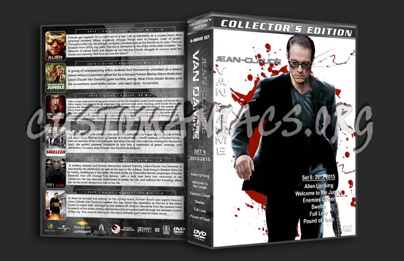 Jean-Claude Van Damme Film Collection - Set 6 (2012-2015) dvd cover