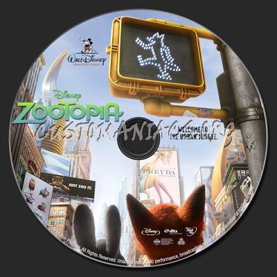 Zootopia blu-ray label