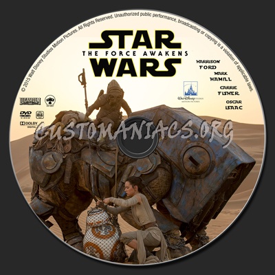 Star Wars: The Force Awakens (Episode VII) dvd label