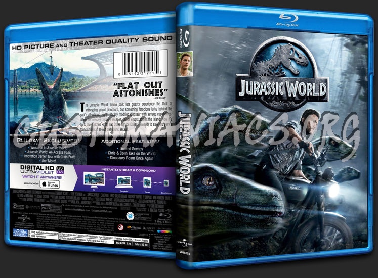 Jurassic World blu-ray cover