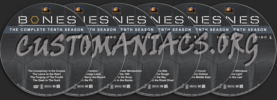 Bones - Season 10 dvd label