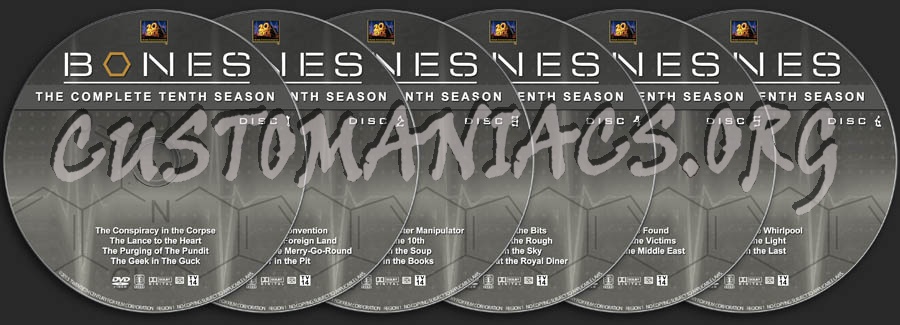 Bones - Season 10 dvd label