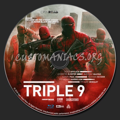 Triple 9 blu-ray label