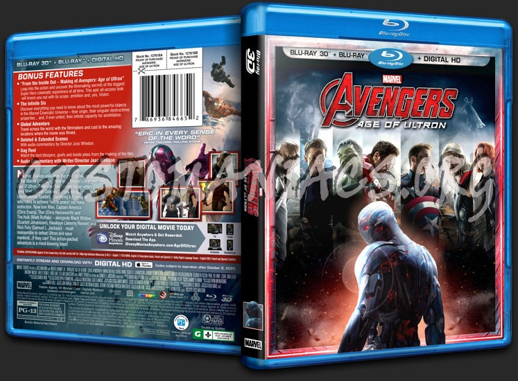 Avengers: Age of Ultron 3D blu-ray cover