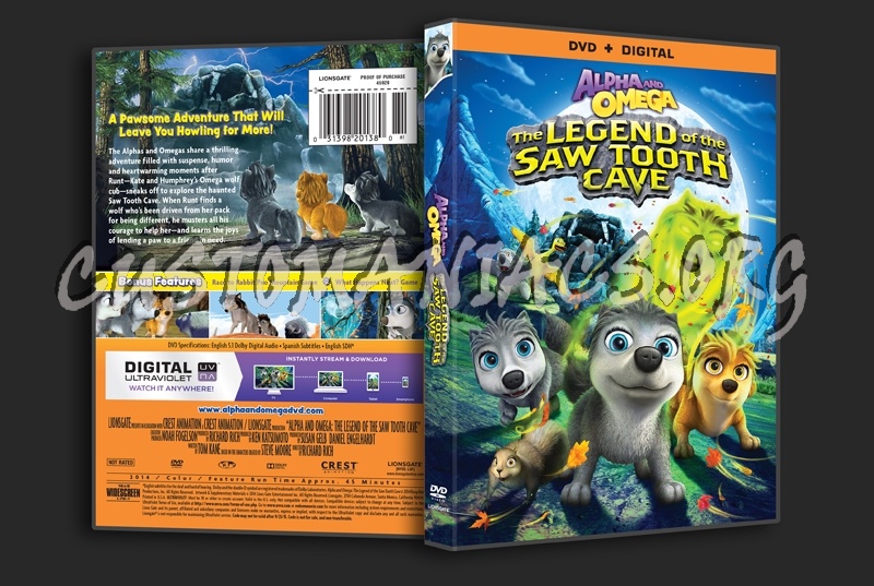 Alpha and Omega 3 The Great Wolf Games blu-ray label - DVD Covers