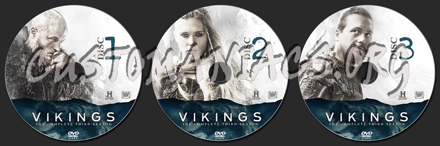 Vikings Season Three dvd label