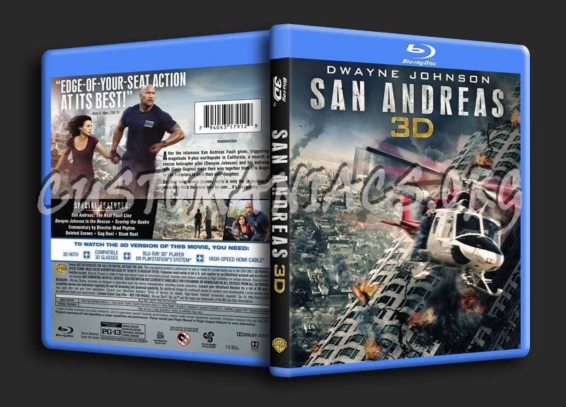 San Andreas 3D blu-ray cover