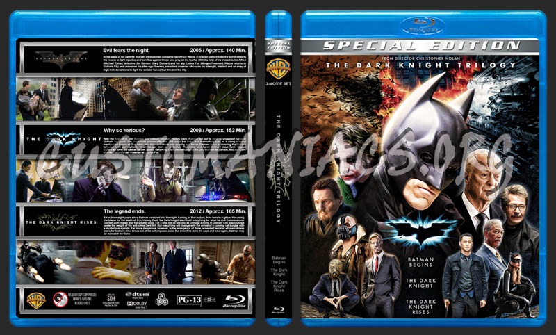 The Dark Knight Trilogy blu-ray cover