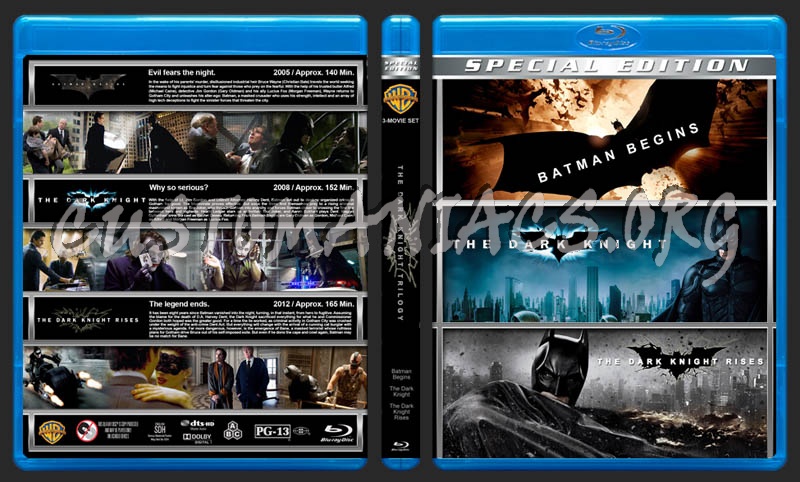 The Dark Knight Trilogy blu-ray cover