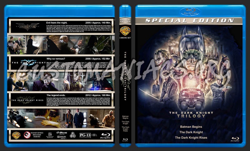 The Dark Knight Trilogy blu-ray cover