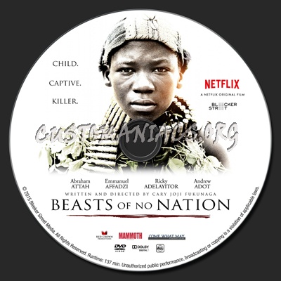 Beasts of No Nation dvd label