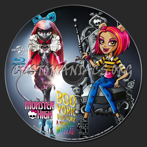 Monster High Boo York, Boo York A Monsterrific Musical! blu-ray label