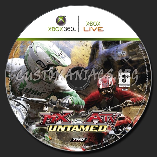 MX vs ATV Untamed dvd label