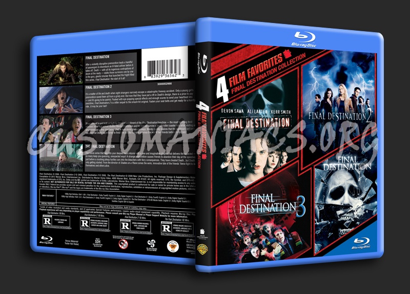 Final Destination 4 Film Collection blu-ray cover