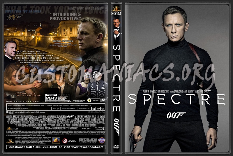 Spectre dvd cover