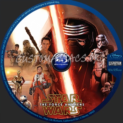 Star Wars: The Force Awakens (Episode VII) blu-ray label