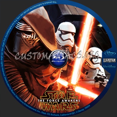 Star Wars: The Force Awakens (Episode VII) blu-ray label