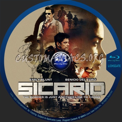 Sicario blu-ray label