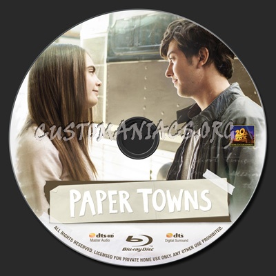 Paper Towns blu-ray label