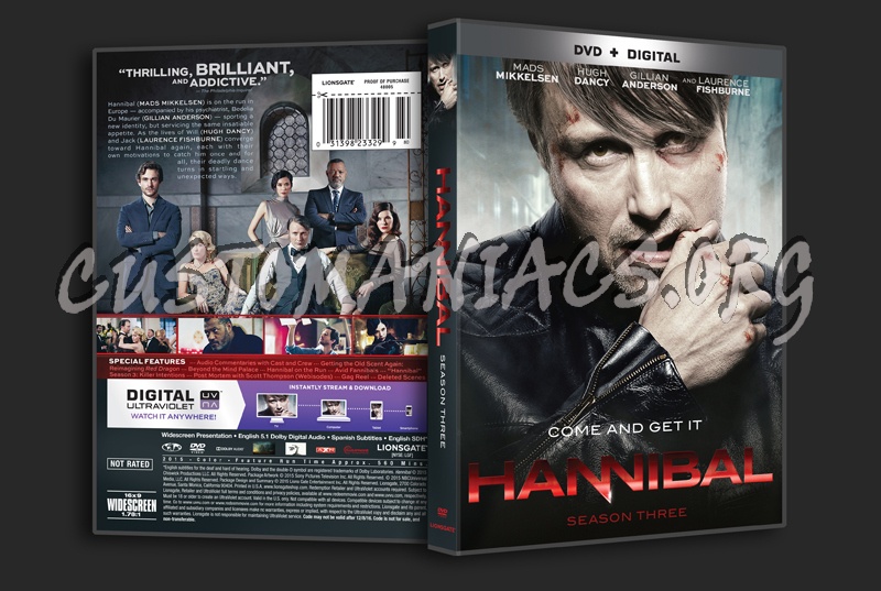 Hannibal Season 3 dvd cover