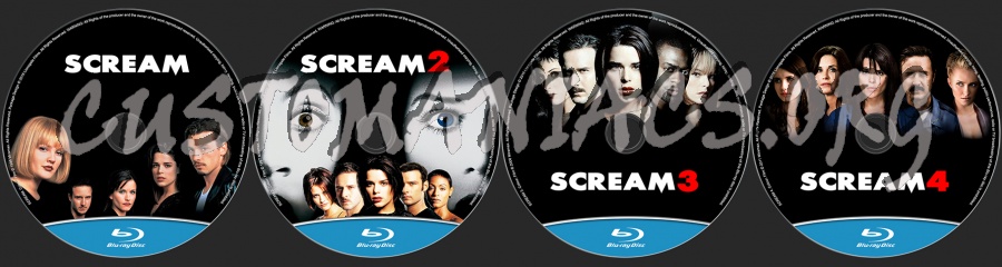 Scream Collection (1,2,3,4) blu-ray label