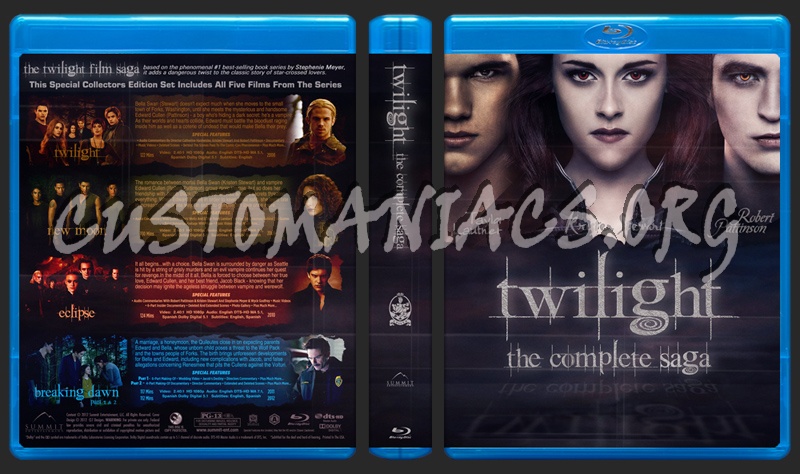 The Twilight Saga - Complete Collection blu-ray cover