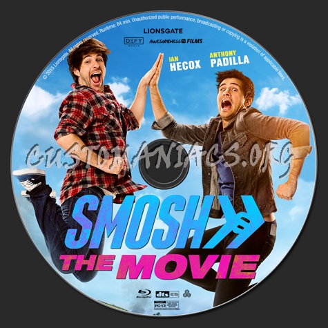 Smosh: The Movie blu-ray label