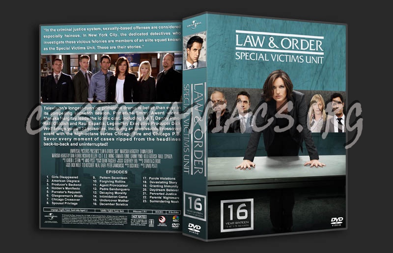 Law & Order: SVU - Season 16 dvd cover