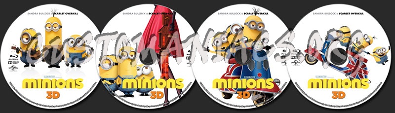Minions (3D) blu-ray label