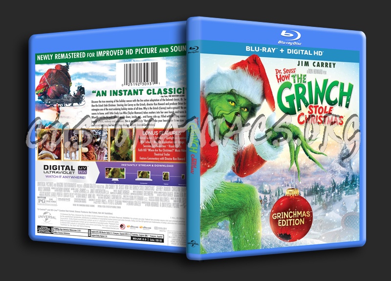 How the Grinch Stole Christmas blu-ray cover