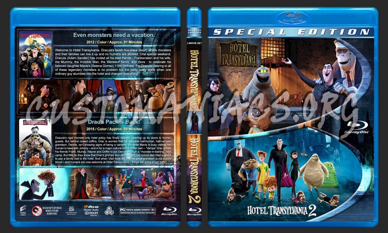 Hotel Transylvania Double Feature blu-ray cover